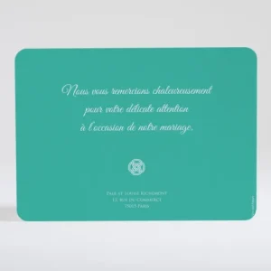 Remerciements mariage Uni & chic*Faire-part Elégant Clearance