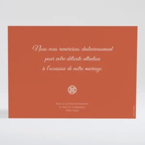 Remerciements mariage Uni & chic*Faire-part Elégant Clearance