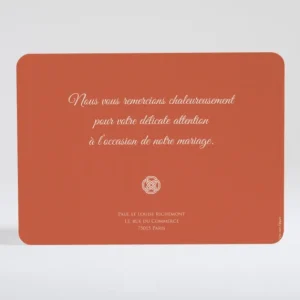 Remerciements mariage Uni & chic*Faire-part Elégant Clearance