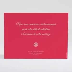 Remerciements mariage Uni & chic*Faire-part Elégant Clearance