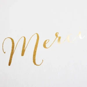 Remerciements mariage Vierge Merci Carre*Faire-part Elégant Fashion