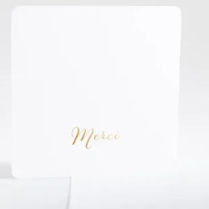 Remerciements mariage Vierge Merci Carre*Faire-part Elégant Fashion