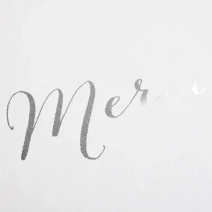 Remerciements mariage Vierge Merci Rond*Faire-part Elégant Fashion