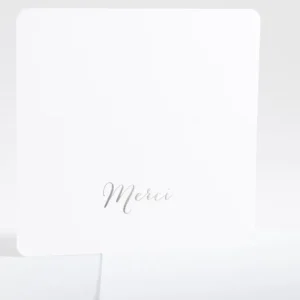Remerciements mariage Vierge Merci Carre*Faire-part Elégant Fashion