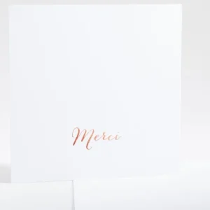 Remerciements mariage Vierge Merci Carre*Faire-part Elégant Fashion