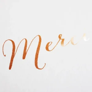 Remerciements mariage Vierge Merci Carre*Faire-part Elégant Fashion