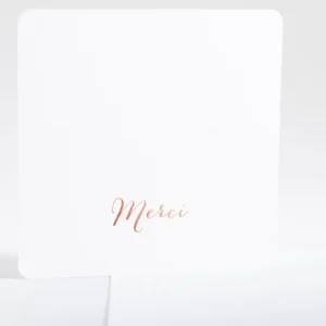 Remerciements mariage Vierge Merci Carre*Faire-part Elégant Fashion