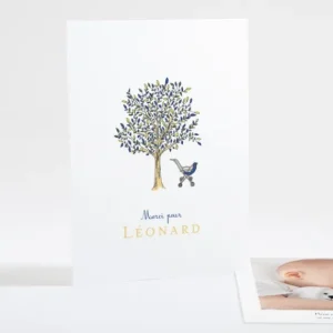 Remerciements naissance A l'ombre du grand arbre*Faire-part Elégant Outlet