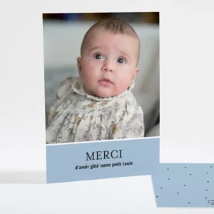 Remerciements naissance A pois paysage*Faire-part Elégant Fashion