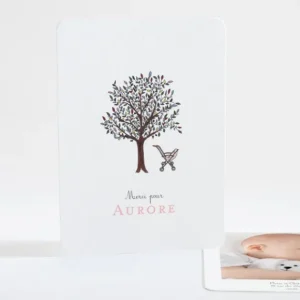 Remerciements naissance A l'ombre du grand arbre*Faire-part Elégant Outlet