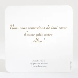 Remerciements naissance Au grand air*Faire-part Elégant Best