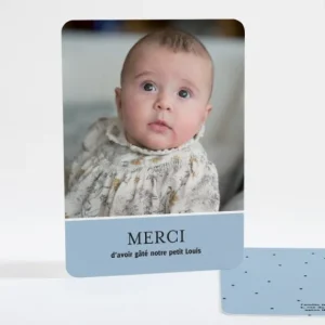 Remerciements naissance A pois paysage*Faire-part Elégant Fashion