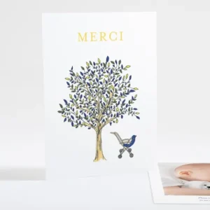 Remerciements naissance A l'ombre du grand arbre*Faire-part Elégant Outlet
