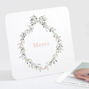 Remerciements naissance Au creux du nid*Faire-part Elégant Best