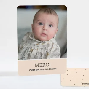 Remerciements naissance A pois paysage*Faire-part Elégant Fashion