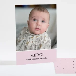 Remerciements naissance A pois paysage*Faire-part Elégant Fashion