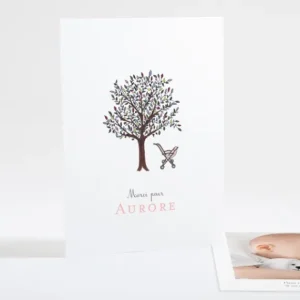 Remerciements naissance A l'ombre du grand arbre*Faire-part Elégant Outlet