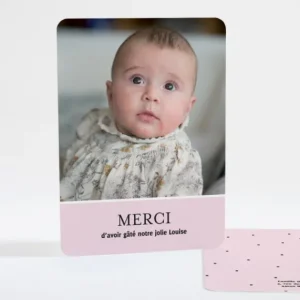 Remerciements naissance A pois paysage*Faire-part Elégant Fashion