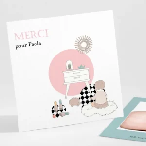 Remerciements naissance Bebe joue*Faire-part Elégant Sale