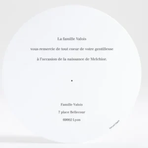 Remerciements naissance Brillants remerciements*Faire-part Elégant Best