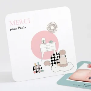 Remerciements naissance Bebe joue*Faire-part Elégant Sale