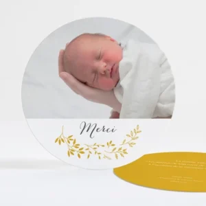 Remerciements naissance Belle saison*Faire-part Elégant Clearance