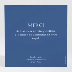 Remerciements naissance Couronne*Faire-part Elégant Online