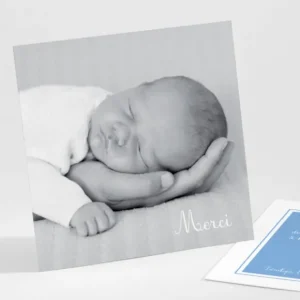 Remerciements naissance Cadre sobre et elegant*Faire-part Elégant Online