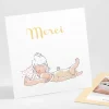 Remerciements naissance Calin frangine*Faire-part Elégant Sale