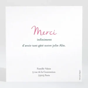 Remerciements naissance Cherry cherry vif*Faire-part Elégant Fashion