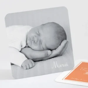 Remerciements naissance Cadre sobre et elegant*Faire-part Elégant Online