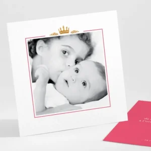 Remerciements naissance Couronne*Faire-part Elégant Online