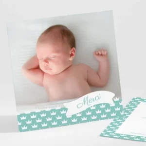 Remerciements naissance Couronnes*Faire-part Elégant Online