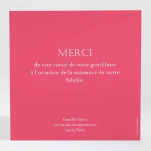 Remerciements naissance Couronne*Faire-part Elégant Online