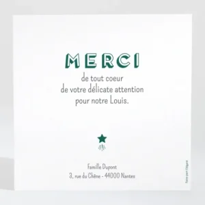 Remerciements naissance Celeste*Faire-part Elégant Online