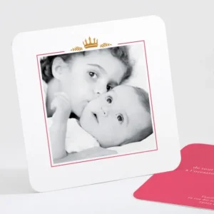Remerciements naissance Couronne*Faire-part Elégant Online