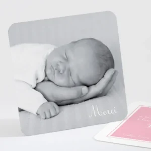 Remerciements naissance Cadre sobre et elegant*Faire-part Elégant Online