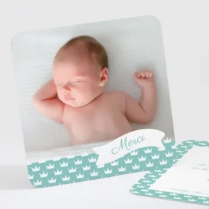 Remerciements naissance Couronnes*Faire-part Elégant Online