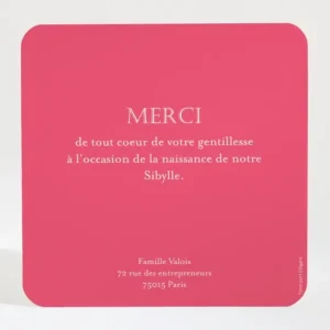 Remerciements naissance Couronne*Faire-part Elégant Online