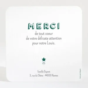 Remerciements naissance Celeste*Faire-part Elégant Online