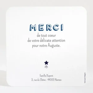 Remerciements naissance Celeste*Faire-part Elégant Online