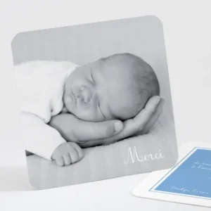 Remerciements naissance Cadre sobre et elegant*Faire-part Elégant Online