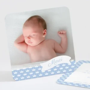 Remerciements naissance Couronnes*Faire-part Elégant Online