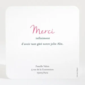 Remerciements naissance Cherry cherry vif*Faire-part Elégant Fashion
