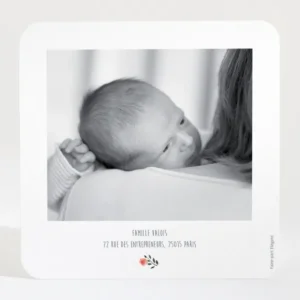 Remerciements naissance Couronne fille*Faire-part Elégant Discount