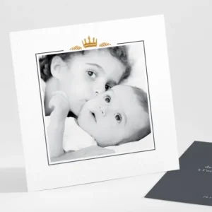 Remerciements naissance Couronne*Faire-part Elégant Online