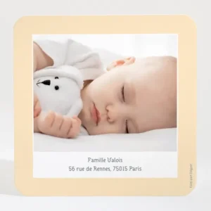 Remerciements naissance Calin frangine*Faire-part Elégant Sale