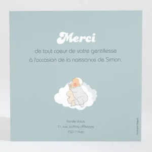 Remerciements naissance Chou*Faire-part Elégant Best