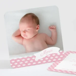 Remerciements naissance Couronnes*Faire-part Elégant Online
