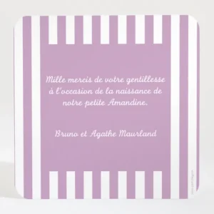 Remerciements naissance Cadres en folie*Faire-part Elégant Best